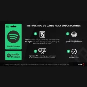 Tarjeta de Regalo / Código / Pin Spotify Premium 1 Mes $16.900